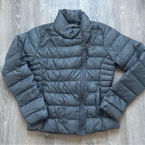 Athleta Women’s  Charcoal Quilted Asymmetrical Puffer Jacket Size S
